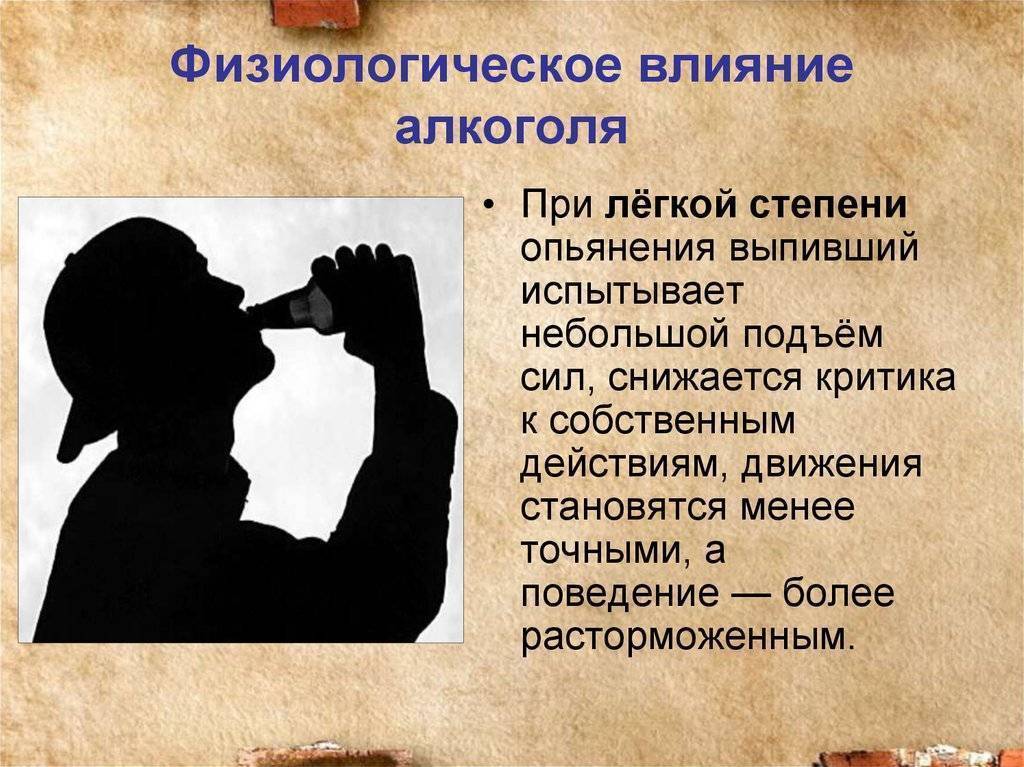 Влияние алкоголя на организм рисунок