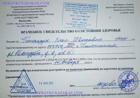 Справка из психоневрологического диспансера для продажи квартиры образец