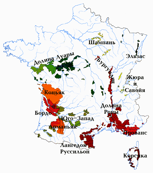Виноград районы выращивания. Карта винодельческих регионов Франции. Карта винных регионов Франции. Карта виноделия Франции. Основные Винные регионы Франции.