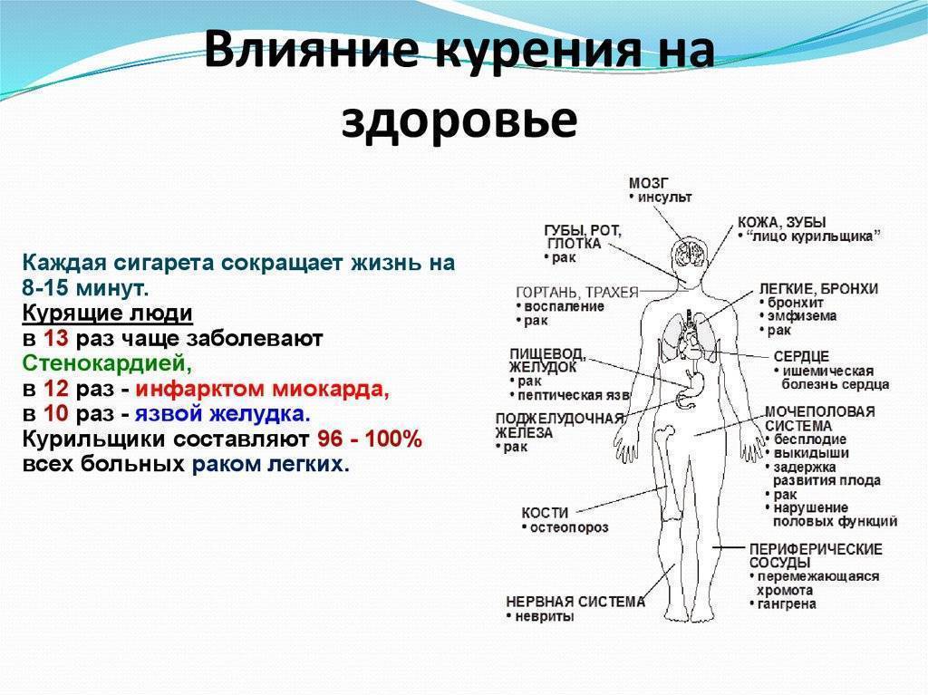 Презентация влияние курения на здоровье человека