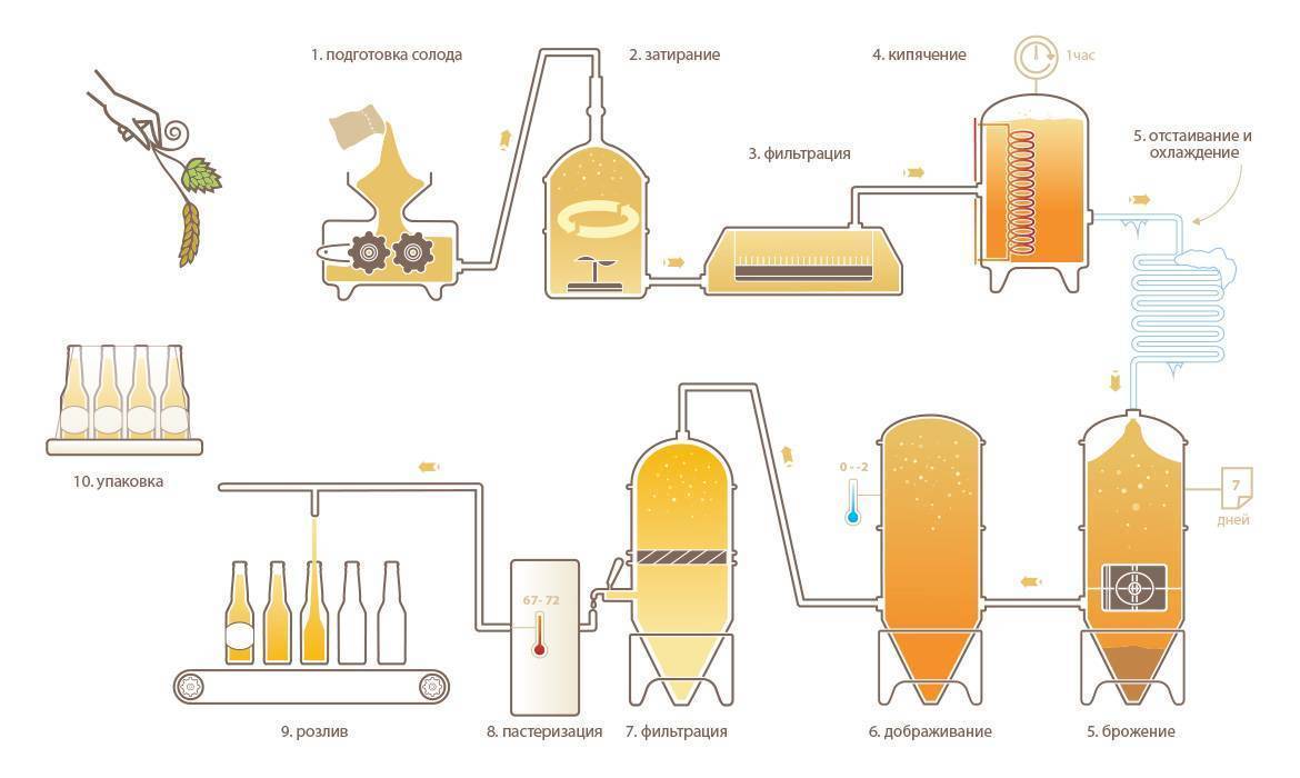 Технологическая схема производства ячменного солода