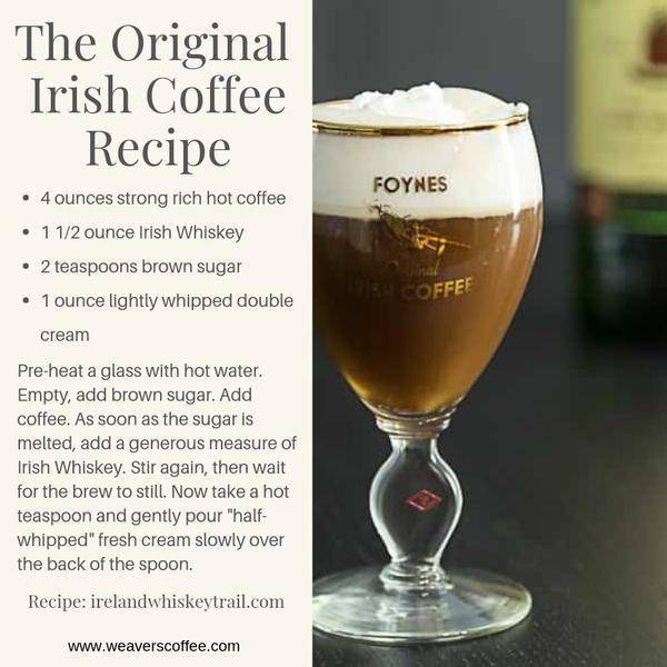 Настоящий ирландский кофе – кулинарный рецепт