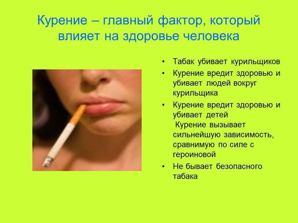 Изменения в организме курильщика