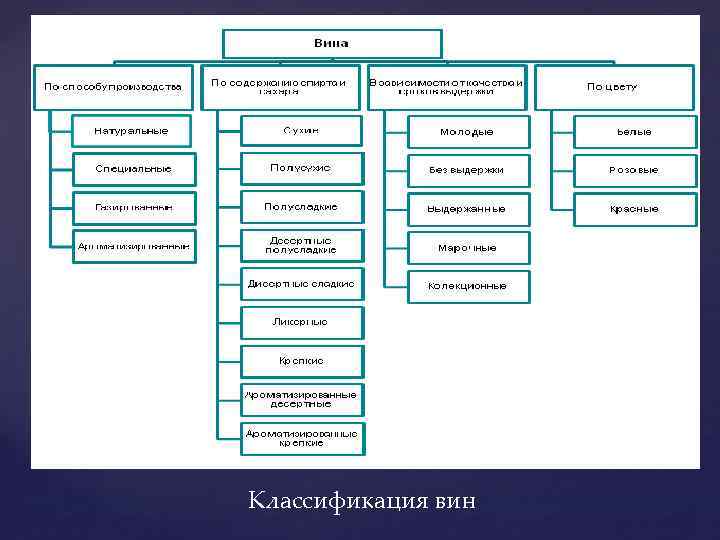 Схема классификации виноградных вин