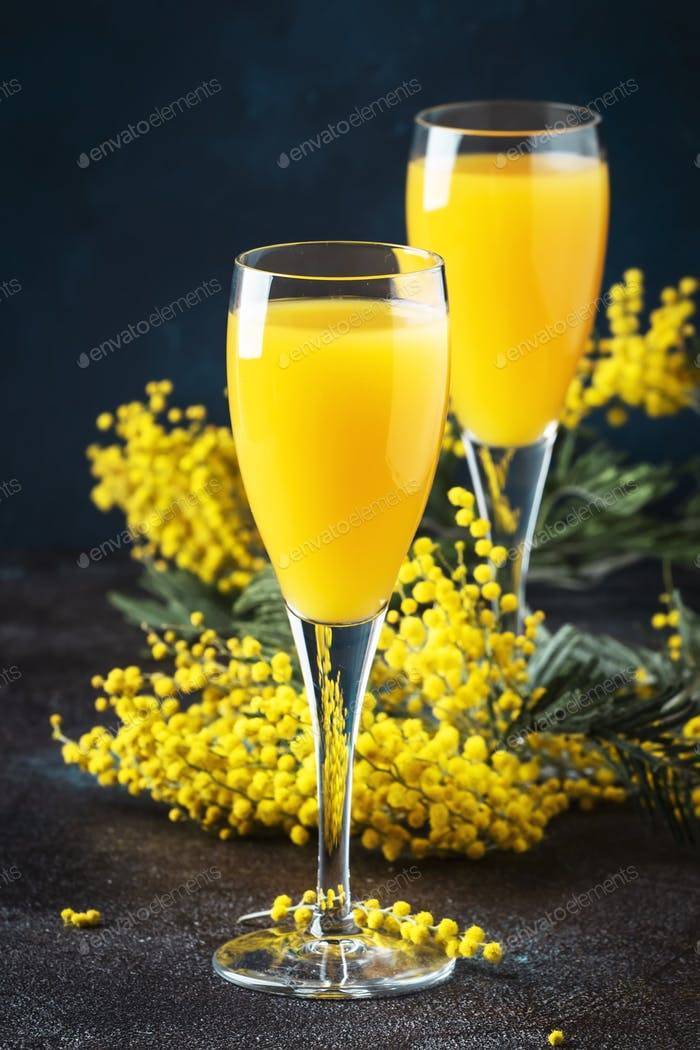 Классический коктейль мимоза (mimosa)