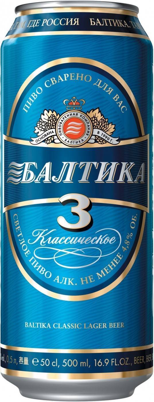 Виды пива Балтика: Балтика 7, Балтика 2, Балтика 3 и другие